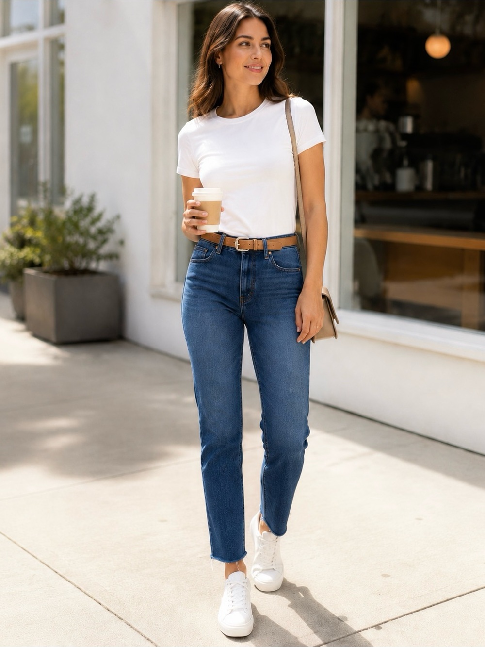 Madewell The Perfect Vintage Jean Medium Wash High Waisted Ankle Raw Hem Size 30